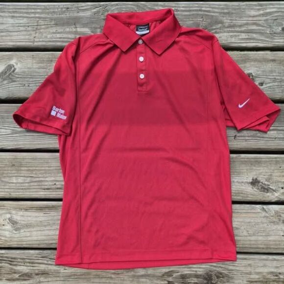 Nike Men's Short Sleeve Red Golf Polo - Medium - Picture 2 of 8